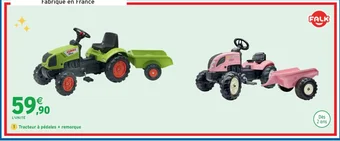 Tracteur à pédales + remorque