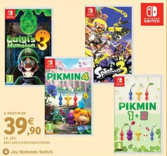 Intermarché Jeu Nintendo Switch offre