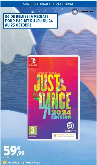 Intermarché Jeu switch Just Dance 2024 offre