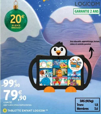 Intermarché TABLETTE ENFANT LOGICOM (D) offre