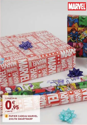 Intermarché PAPIER CADEAU MARVEL 2X0.7M SMARTWARP offre
