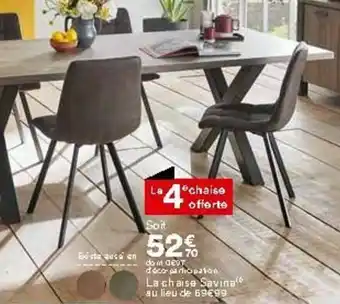 La chaise savina au lieu