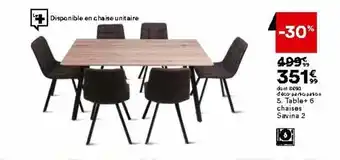 BUT Table + 6 chaises savina 2 offre