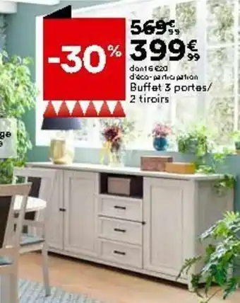 BUT Buffet 3 portes/ 2 tiroirs offre