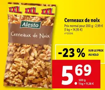 Lidl Alesto cerneaux de noix offre