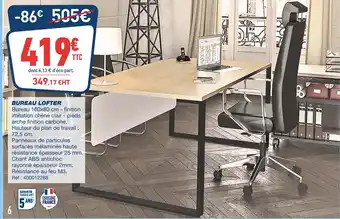 Bureau Vallée Bureau lofter offre