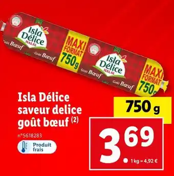 Lidl Isla délice isla délice saveur delice goût bœuf offre