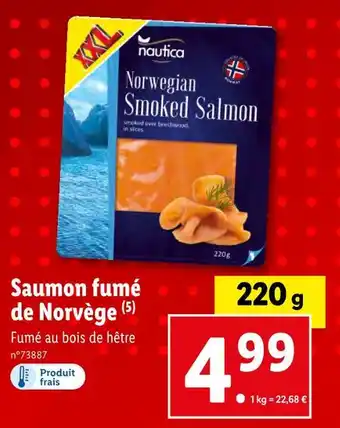 Lidl Nautica saumon fumé de norvège offre