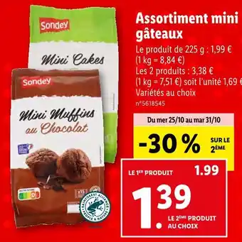 Lidl Sondey assortiment mini gâteaux offre