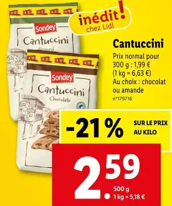 Lidl Sondey cantuccini offre