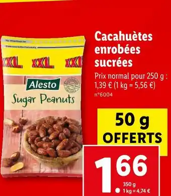 Alesto cacahuètes enrobées sucrées