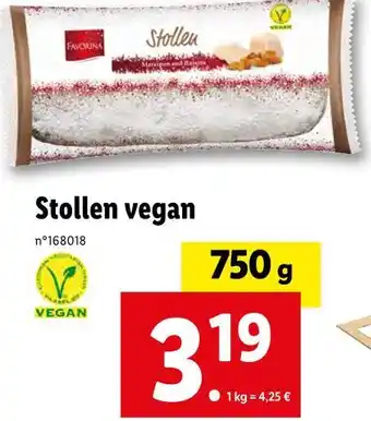 Lidl Favorina stollen vegan offre