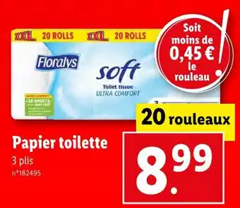 Lidl Floralys papier toilette offre