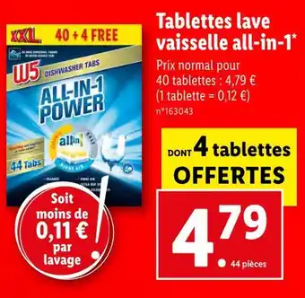 W5 tablettes lave vaisselle all-in-1