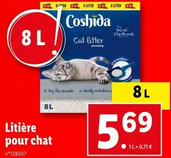 Lidl Coshida litière pour chat offre