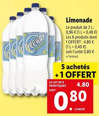Lidl Freeway limonade offre
