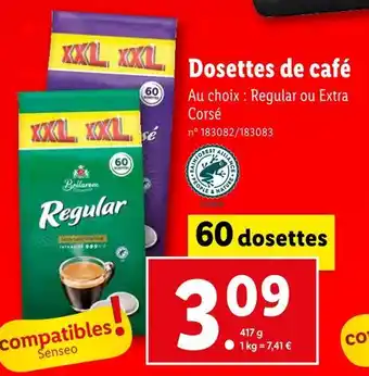 Lidl Bellarom dosettes de café offre