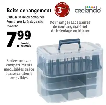Lidl Crelando boîte de rangement offre
