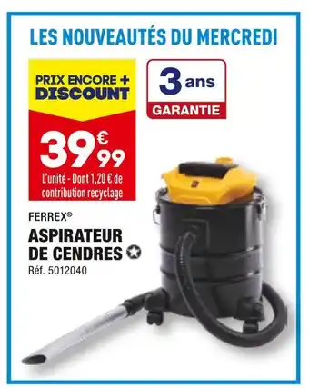 ALDI Ferrex aspirateur de cendres offre