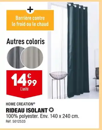 ALDI Home creation rideau isolant offre