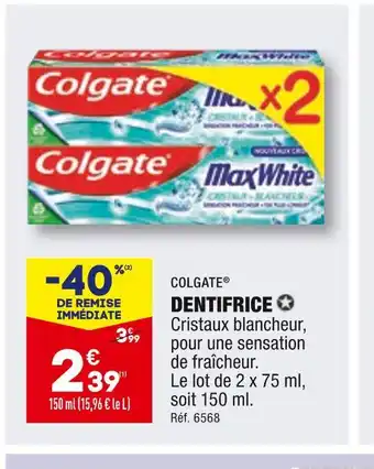 ALDI Colgate dentifrice offre