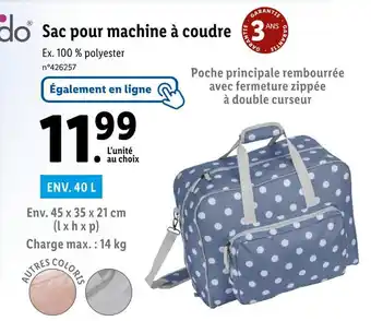 Lidl Crelando sac pour machine à coudre offre