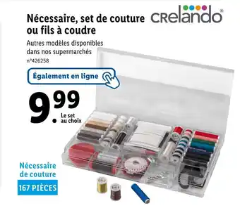 Lidl Crelando nécessaire, set de couture ou fils à coudre offre