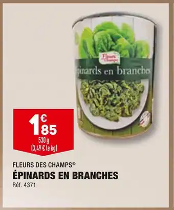 ALDI Fleurs des champs épinards en branches offre