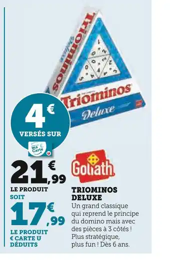 Super U Goliath triominos deluxe offre
