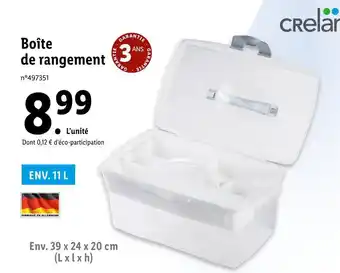 Lidl Crelando boîte de rangement offre