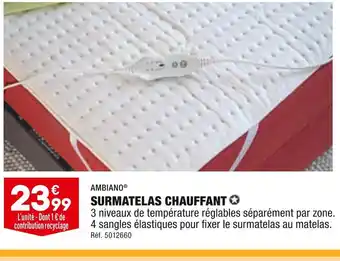 ALDI Ambiano surmatelas chauffant offre