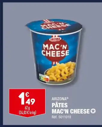 ALDI Arizona pâtes mac’n cheese offre