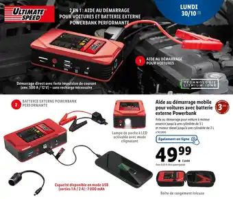 Ultimate speed aide au démarrage mobile pour voitures avec batterie externe powerbank