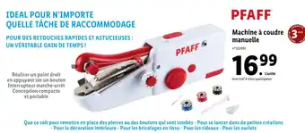 Lidl Pfaff machine à coudre manuelle offre