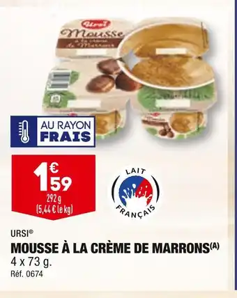 Ursi mousse à la crème de marrons