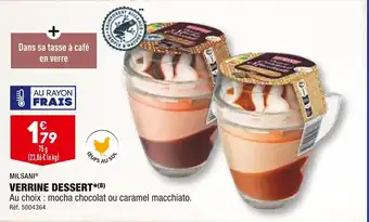 ALDI Milsani verrine dessert offre