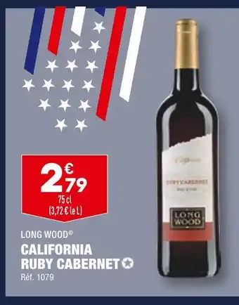 ALDI Long wood california ruby cabernet offre