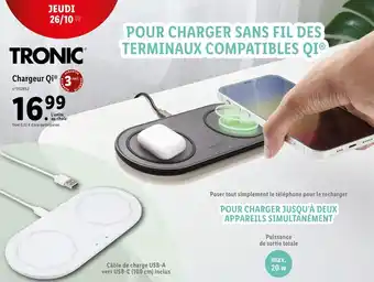 Lidl Tronic chargeur qi offre