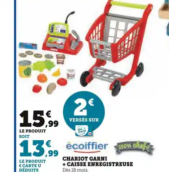 Super U Écoiffier chariot garni + caisse enregistreuse offre