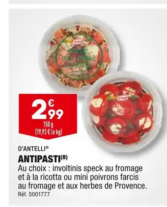 ALDI D’antelli antipasti offre