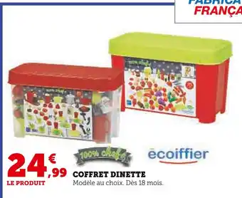 Hyper U Ecoiffier coffret dinette offre
