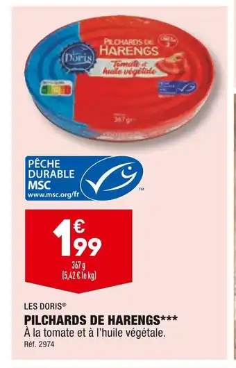 ALDI Les doris pilchards de harengs offre