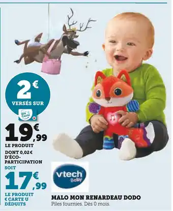 Vtech malo mon renardeau dodo