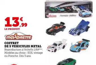 Super U Majorette coffret de 5 vehicules metal offre