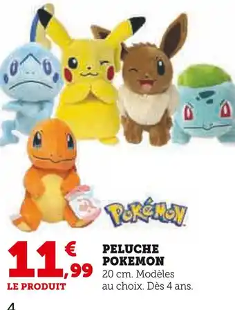 Super U Pokemon peluche offre