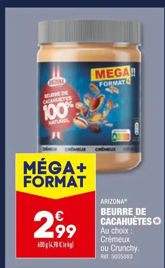 ALDI Arizona beurre de cacahuètes offre