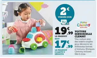 Super U Clemmy voiture sensorielle offre