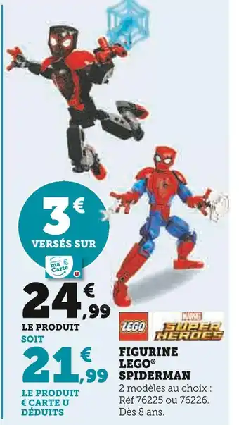 Hyper U Lego figurine spiderman offre