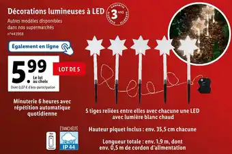 Lidl Décorations lumineuses à led offre