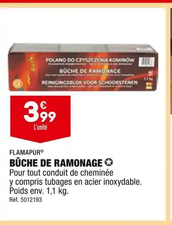Flamapur bûche de ramonage